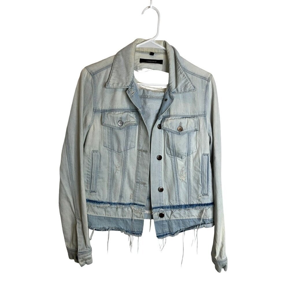 J Brand Deena Denim Jacket Light Wash Womens S - Picture 2 of 10
